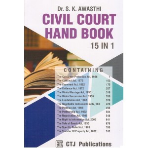 CTJ's Civil Court Hand Book 15 in 1 by Dr. S. K. Awasthi